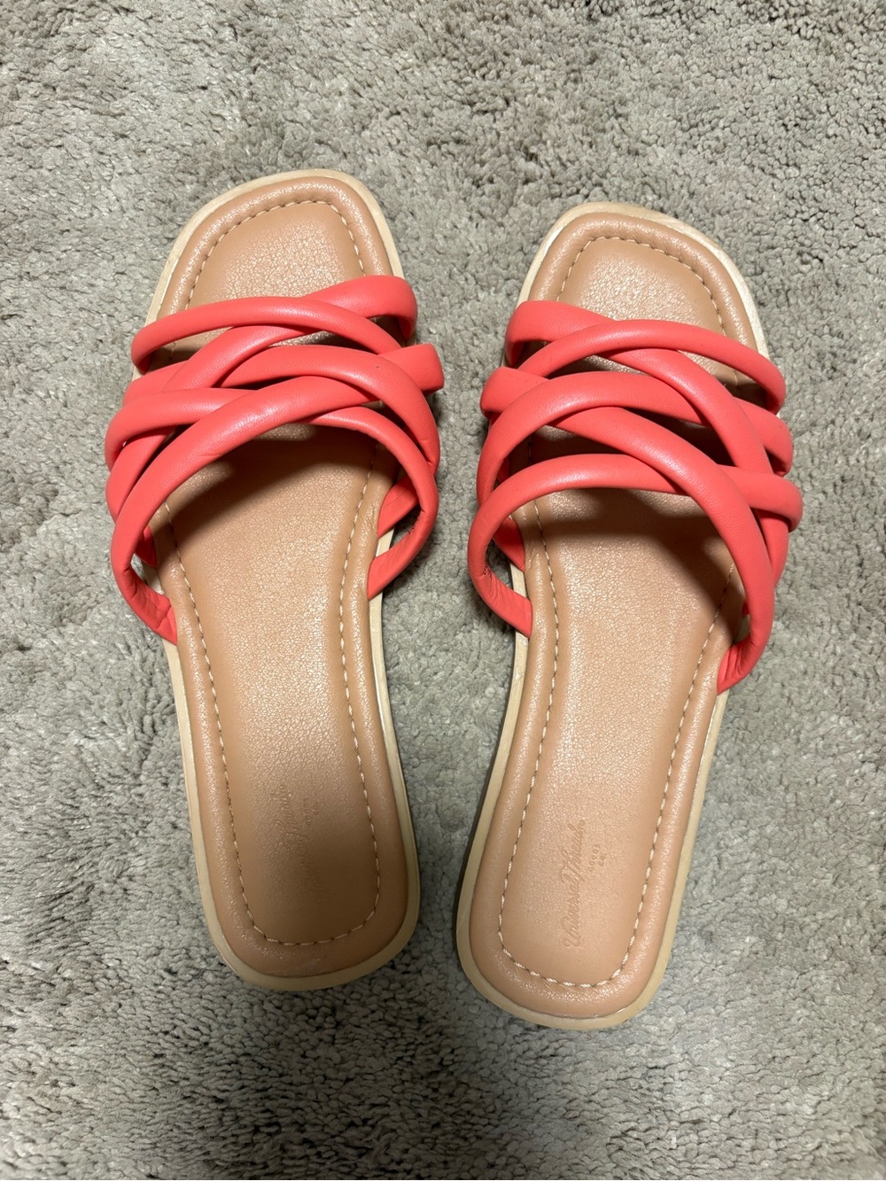 Universal Thread Coral Braided Slide Sandals